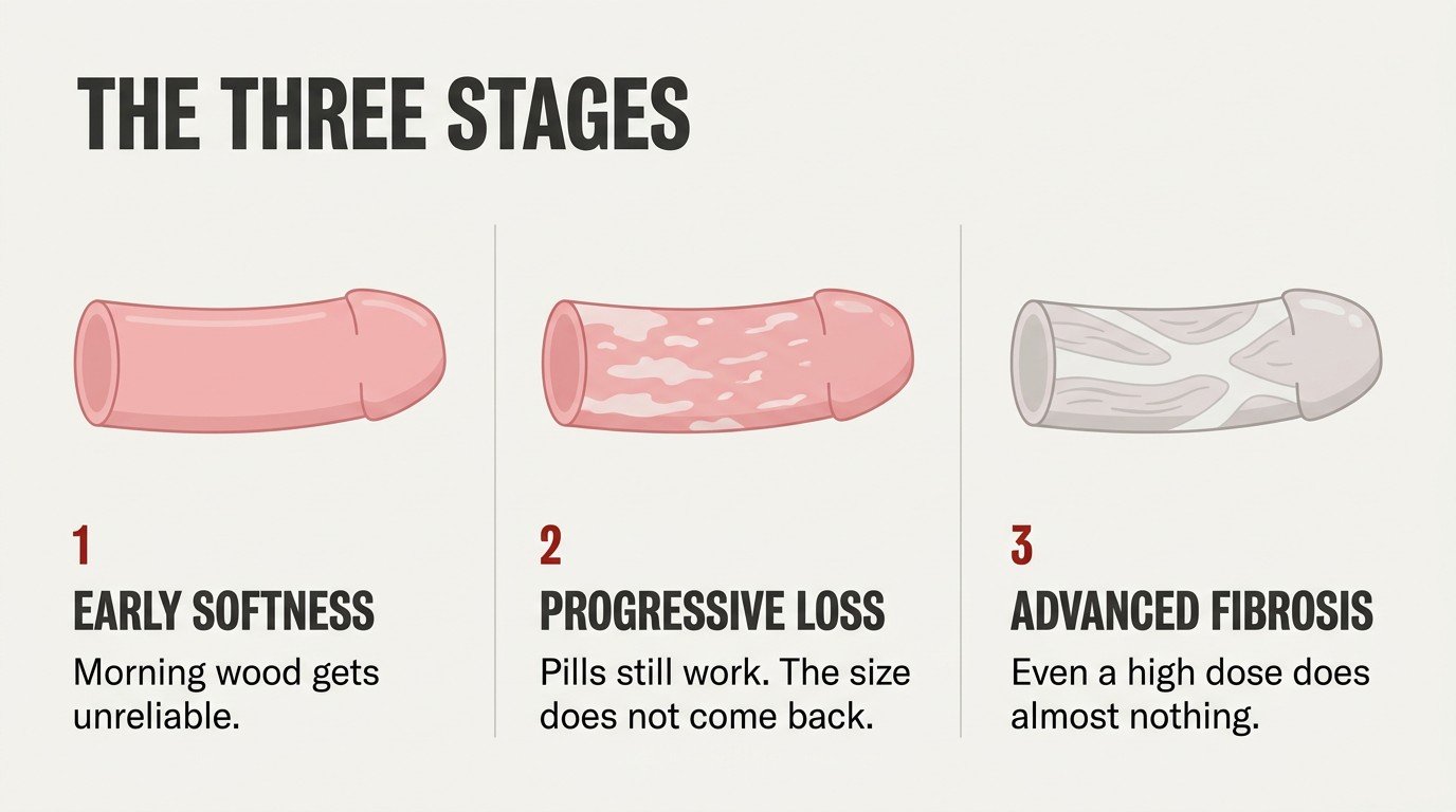 Three stages infographic